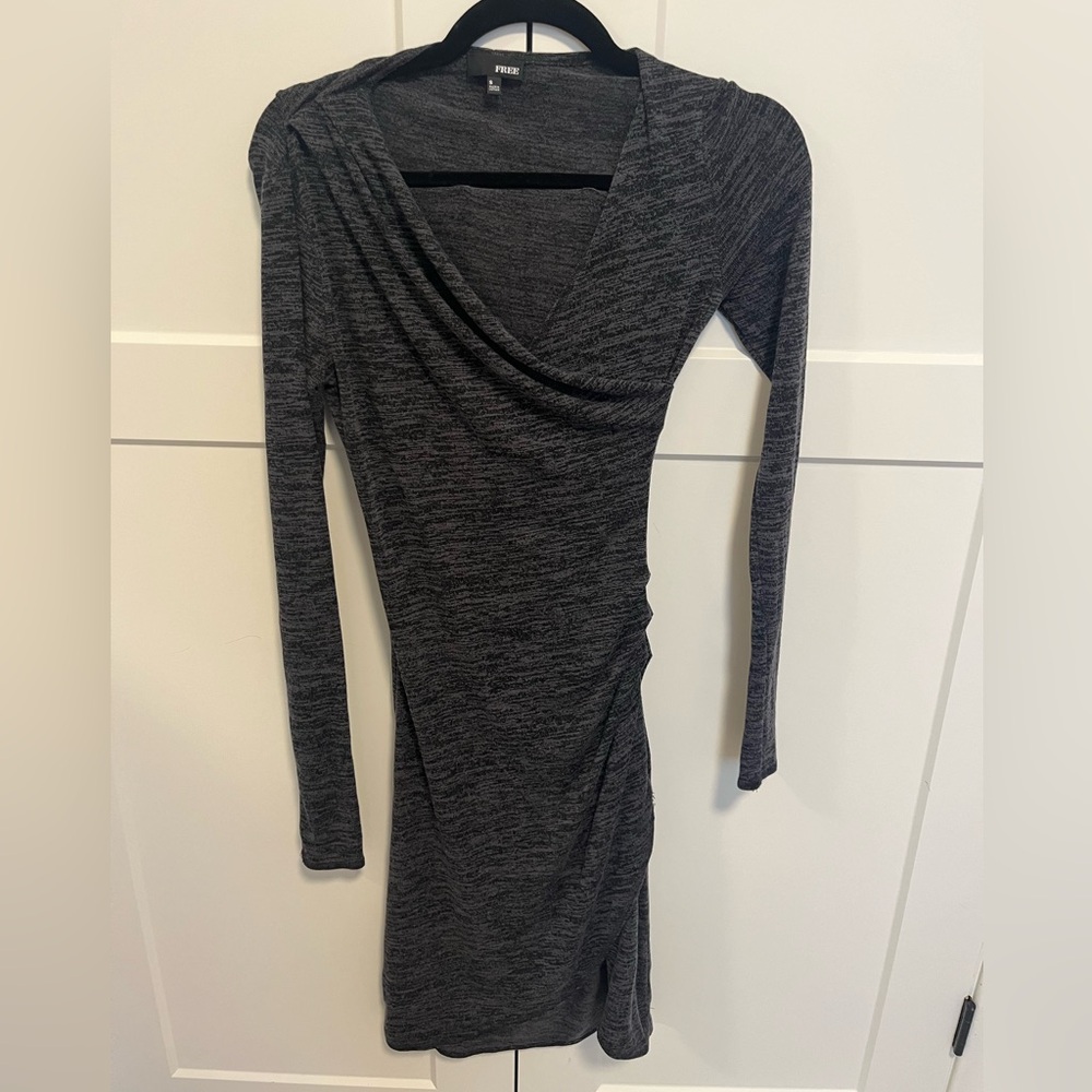 Wilfred Free Bodycon dress with wrap neckline, Size S